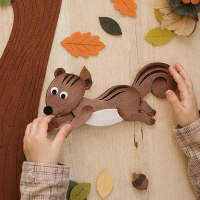 가을 환경게시판 꾸미기용 날다람쥐 붙는 소품 10cm 22cm 아이들 공간