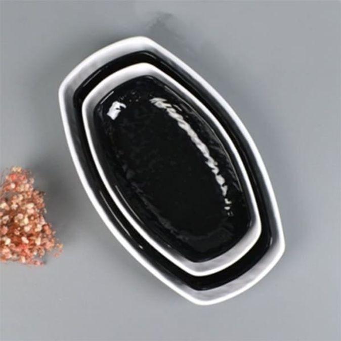 멜라민 직사각 접시 식당 업소 플레이팅 요리 생선 접시 20.7cm