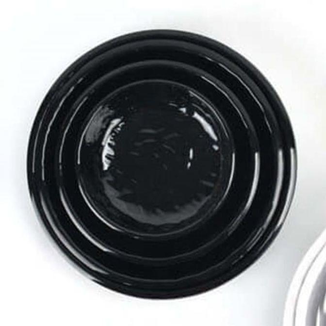 멜라민 앞접시 가정 식당 원형 반찬그릇 주방 찬기 흑스톤 11.3cm