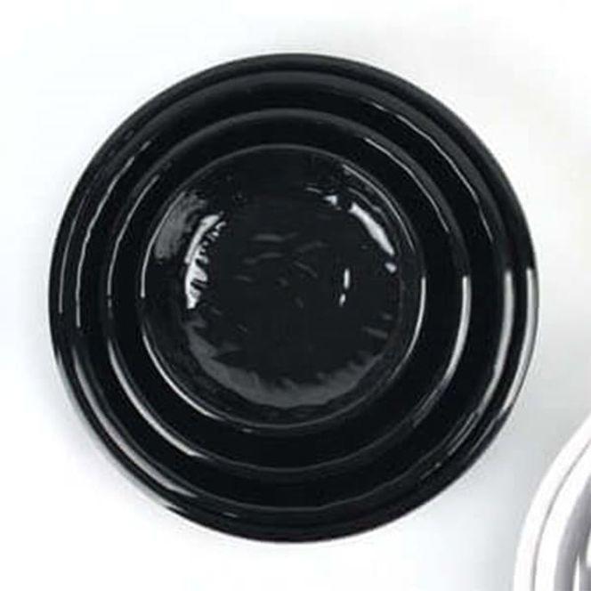 멜라민 앞접시 가정 식당 사각 반찬그릇 주방 찬기 흑스톤 13.8cm