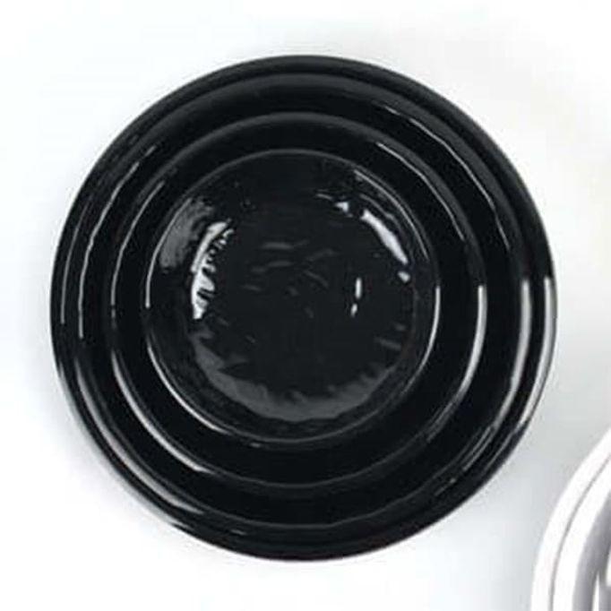 멜라민 앞접시 가정 식당 사각 반찬그릇 주방 찬기 흑스톤 15cm