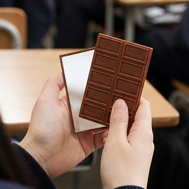 초콜릿 모양 손거울 실과 수업용 휴대용 거울 랜덤 발송