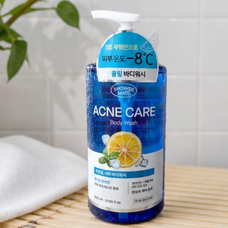 아크네 케어 쿨링 바디워시 유자향 800ml 샤워용 바디 세 제