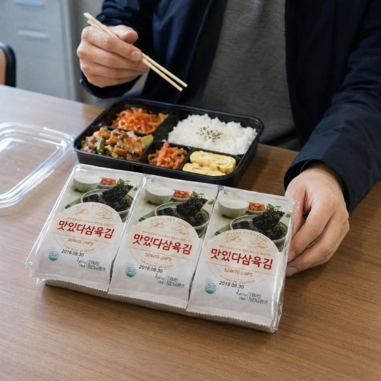 재래 도시락김 4g x 3봉 x 24팩 천일염 조미김 식탁김 박스