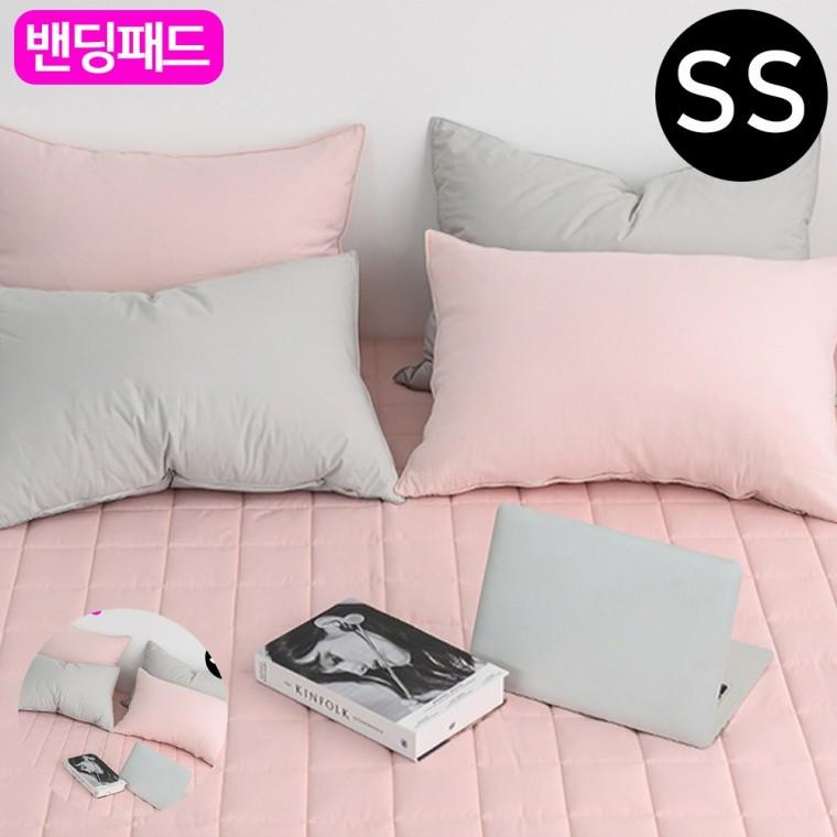 침대커버 침대깔개 매트깔개 밴딩커버 이불깔개 샤이니 순면 밴딩 패드 슈퍼싱글 SS 핑크베이지 카페트겸용