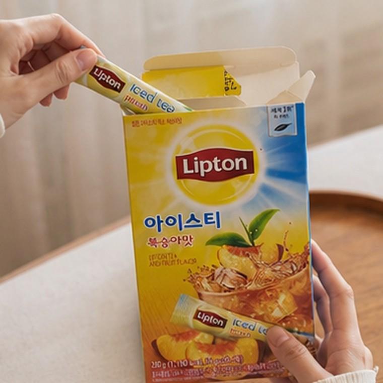 아이스티 믹스 스틱 복숭아맛 레몬맛 홍차 베이스 분말형 찬물 뜨거운물용