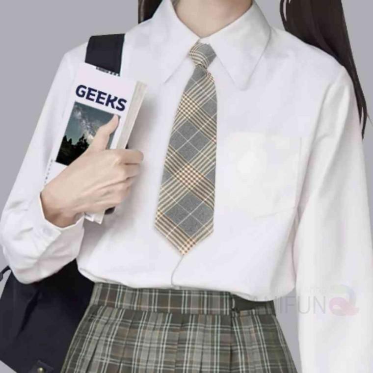 체크 넥타이 그레이 이벤트코스프레 졸업식코스프레 여자교복코스프레 학생코스프레 졸사코스프레