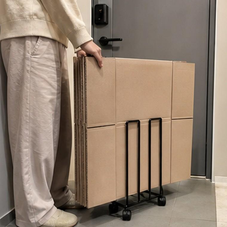 택배박스트롤리 탄소강 바퀴 이동 보관 정리 실내 수납 31cm 26cm 43 5cm