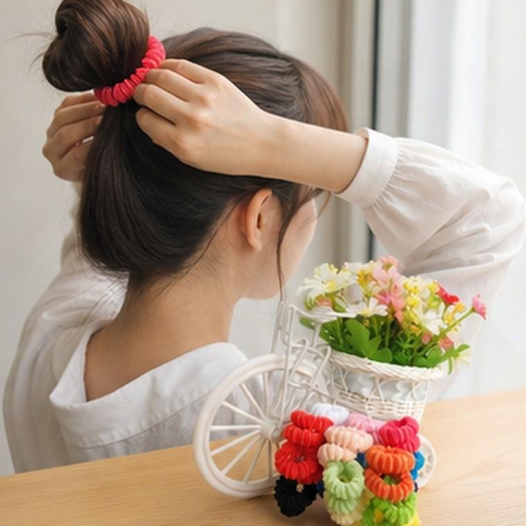 헤어밴드 18개 세트 폴리실 2 5cm 다양한 색상 머리 고정용