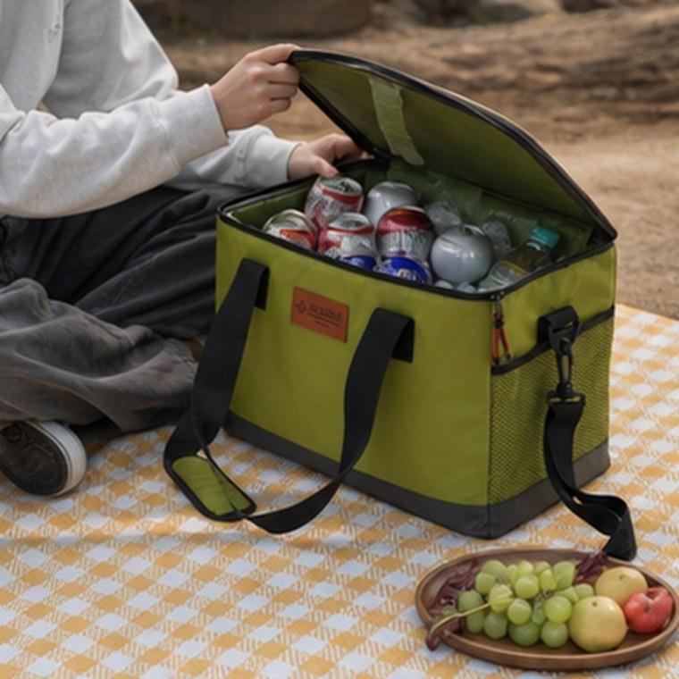 쿨러백 25L 접이식 보온보냉 어깨끈 양쪽 손잡이 휴대 보관 용이