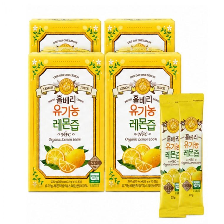 홀베리 유기농 레몬즙 10포x4박스