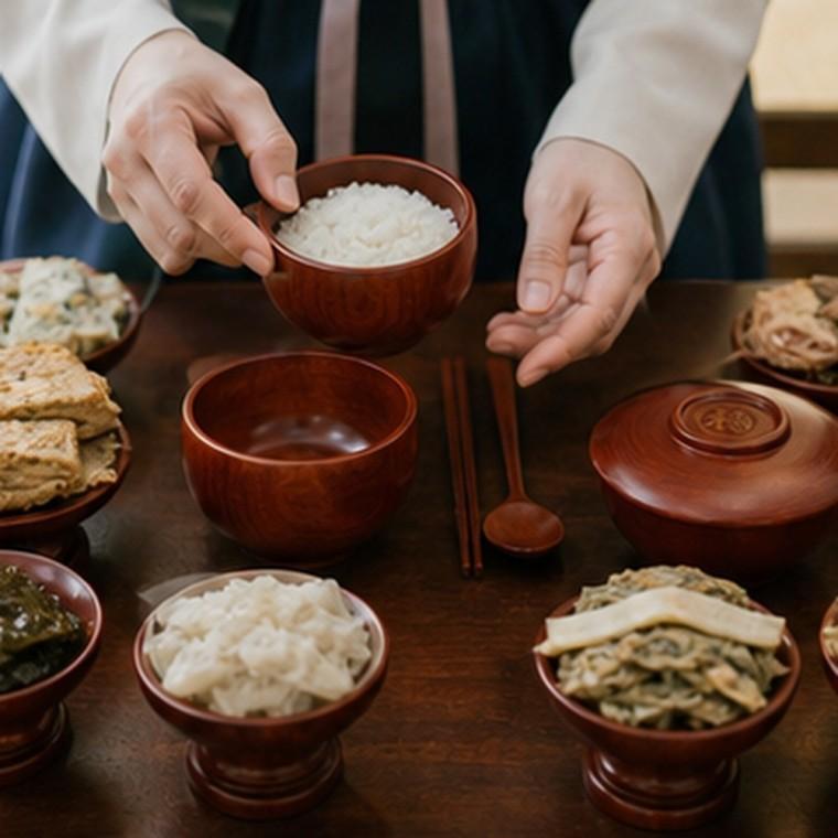 물푸레 원목 전통 제기세트 복공기 국그릇 수저 공기뚜껑 10P세트