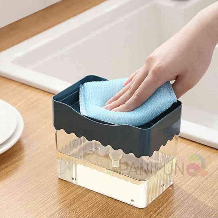 자동 세제디스펜서 싱크대수세미거치대 수세미거치대 주방세제거치대 세제통 주방세제통