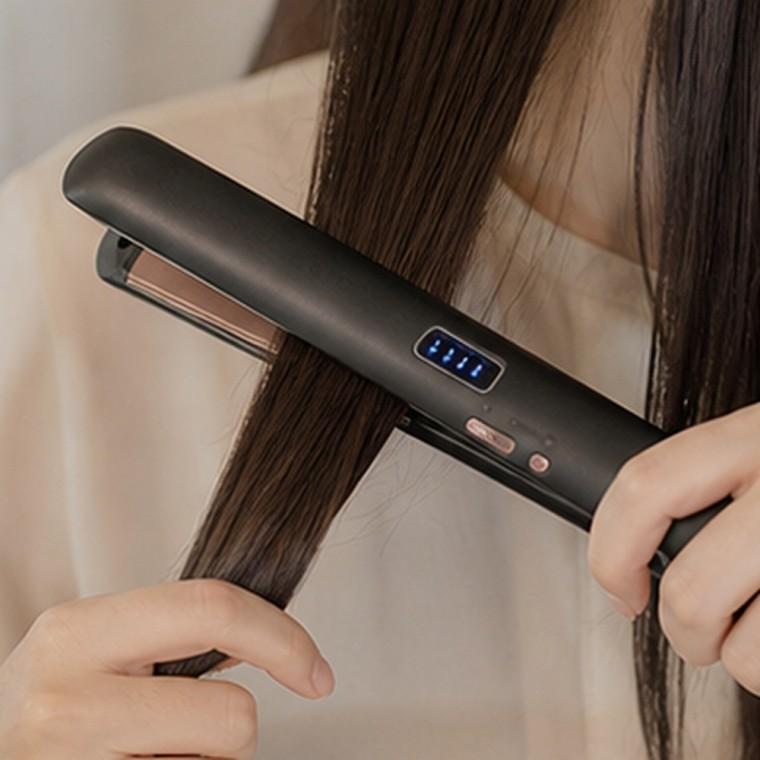 2in1 헤어 고데기 스트레이트 컬링 온도조절 LCD 디스플레이