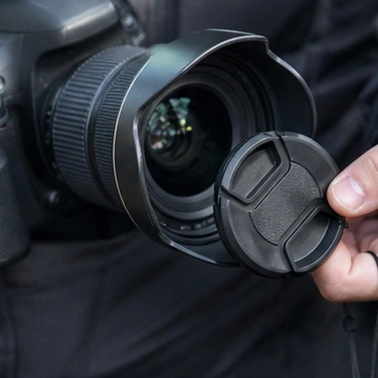 호환 카메라 렌즈 앞캡 40 5mm 스냅온 방식 분실방지끈 포함 블랙