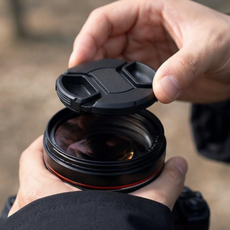 카메라 렌즈캡 58mm 스냅온 분실방지 끈 포함 렌즈 전면 보호