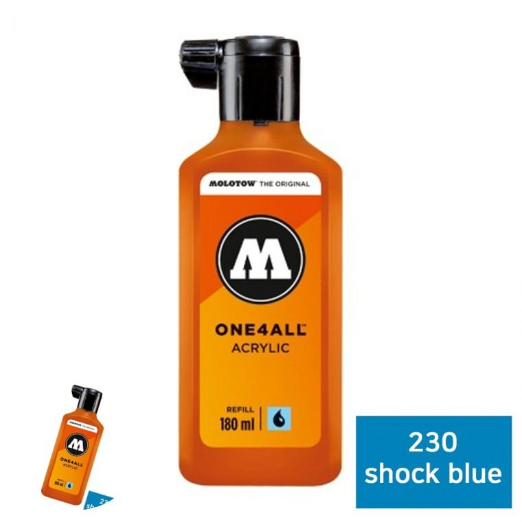아크릴마커 리필잉크 미술소품 아크릴마카 마커리필잉크 원포올 마카 리필 180ml 230 shock blue