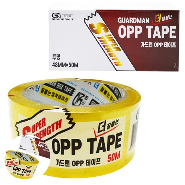 택배테이프 접착테이프 택배박스테이프 선물포장테이프 이사테이프 OPP 박스테이프 투명 일반 50m 50개입 1