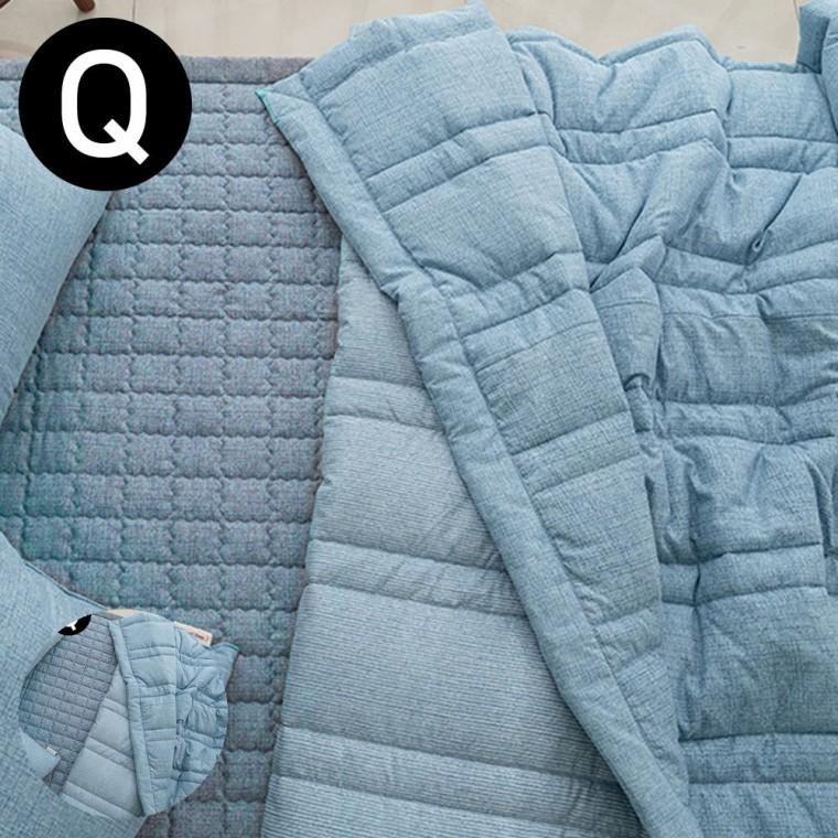 침대이불세트 Q침대패드 침구세트Q 부부이불 퀸침대패드 누네 소프트마이크로 간절기 이불 패드세트 퀸 Q