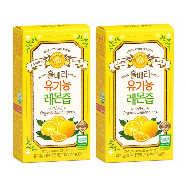 홀베리 유기농 레몬즙 10포 2박스