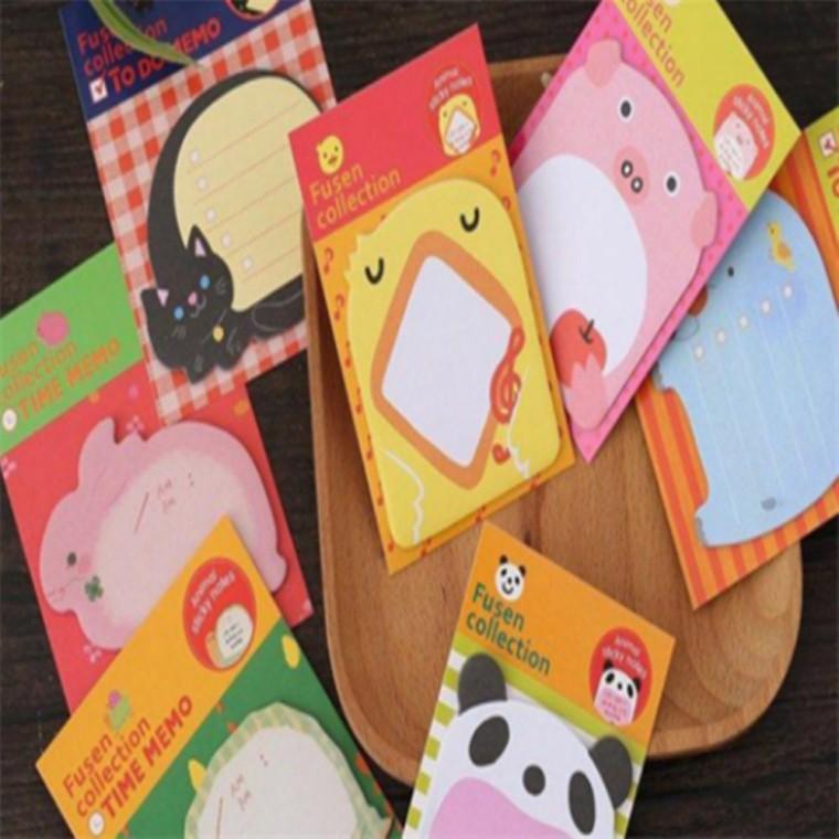 큐티동물 점착메모지 디자인학용품 동물메모지