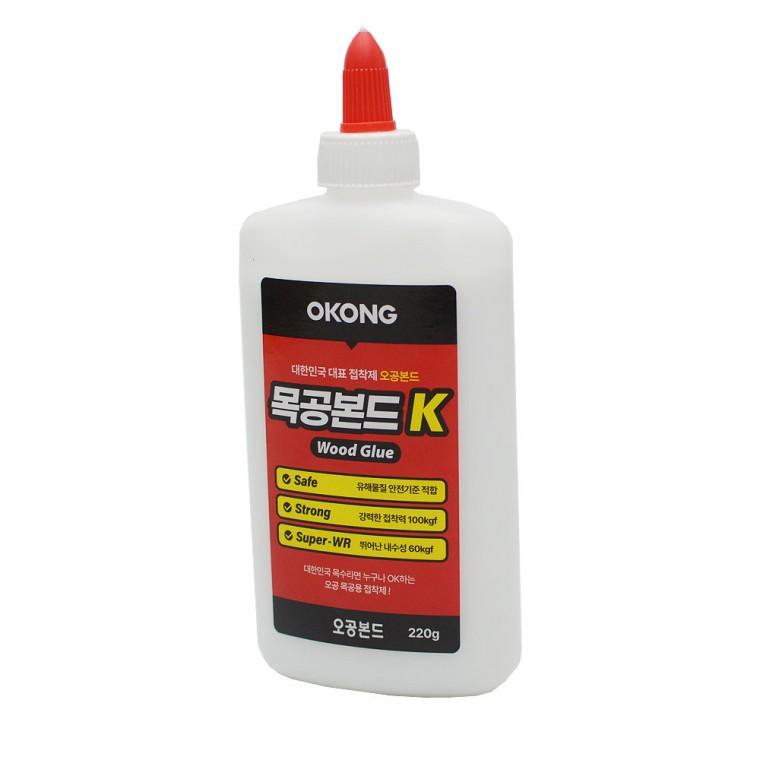 인테리어 목공K 수성 목재 직물 우드글루 점착제 220g