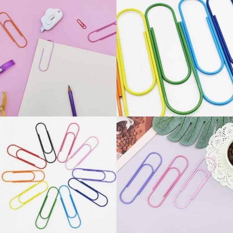 10cm 왕클립 10p 대형클립 페이퍼클립 색깔클립 금속클립 컬러클립