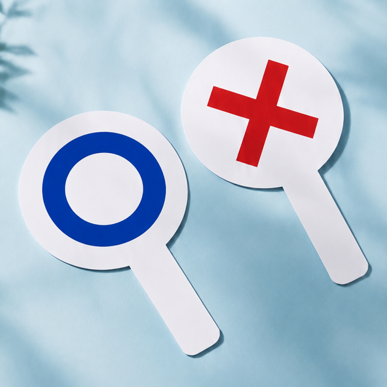 OX 게임 팻말 퀴즈 놀이 푯말 2P GSM-1010290