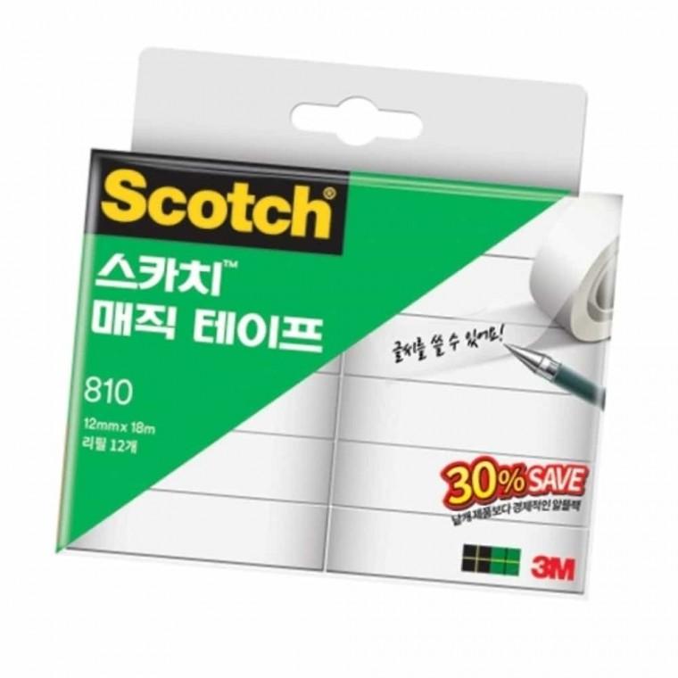매직테이프 12X18M 휴대용테이프 투명 포장용테이프