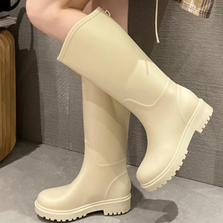 여성 롱 레인 부츠 베이직 데일리 장마 장화