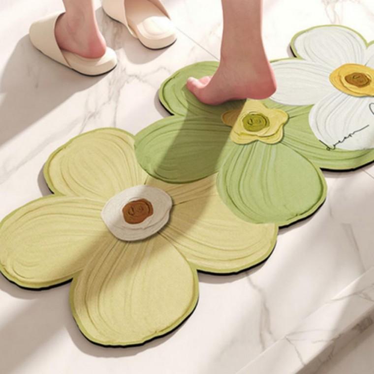 규조토 욕실 꽃 화장실 주방 빨아쓰는 발매트 매트 발판