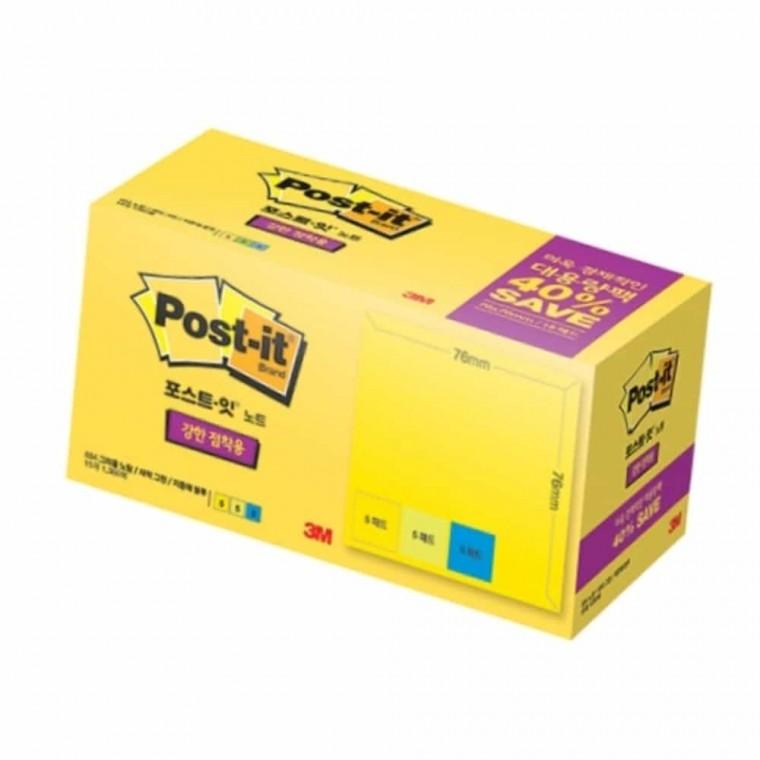 포스트잇 노트 76X76mm 점착식메모지 사무실메모지 모니터메모