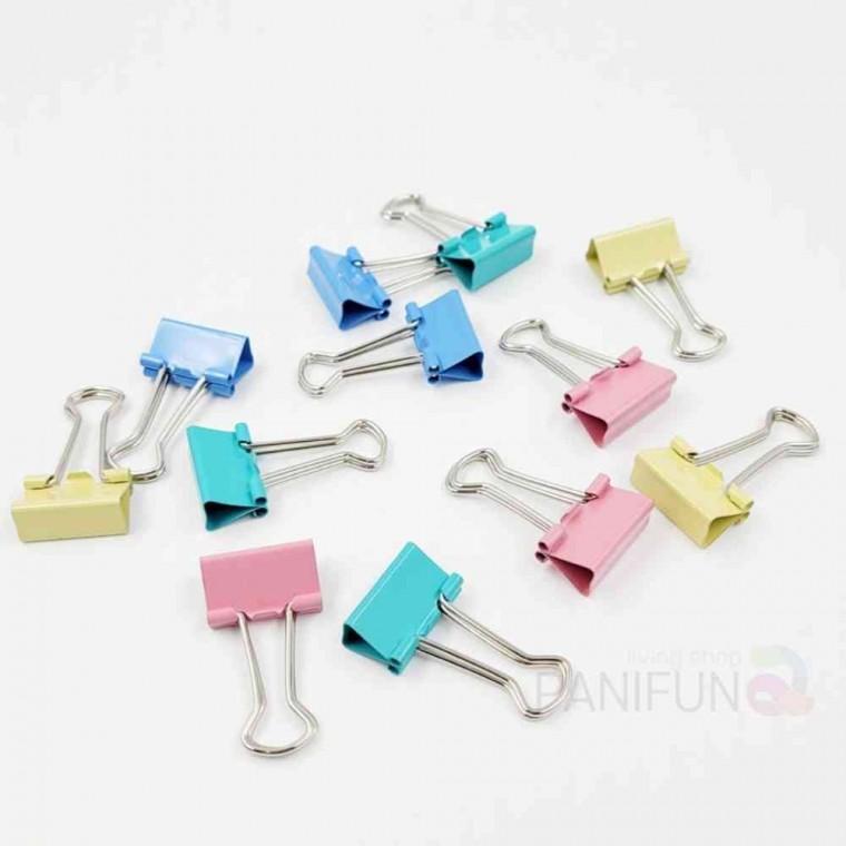 파스텔 서류집게 클립 19mm 집게형클립 파일집게 문서집게 집게클립 칼라클립