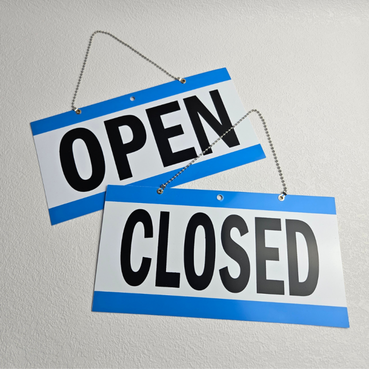 걸이형 OPEN CLOSED 양면 표지판