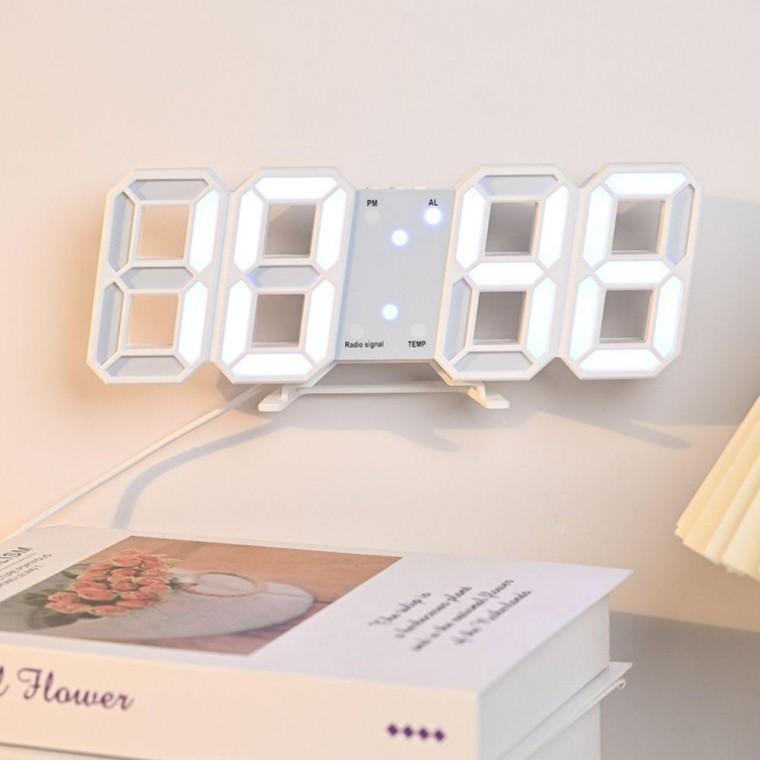 LED 3D 입체 디스플레이 대형 숫자 탁상 시계 탁상시계 전자시계 디지털시계 입체시계