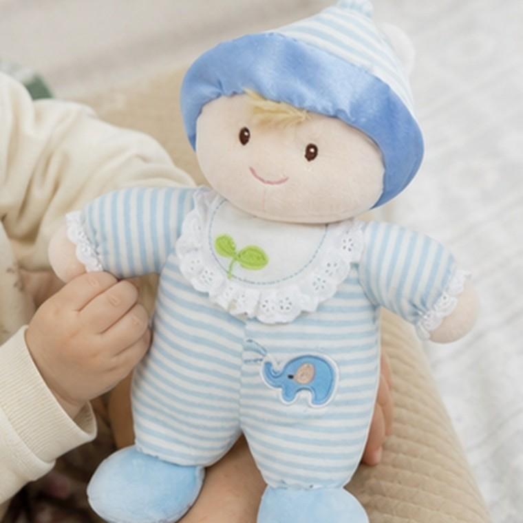 와플 블루 28cm 애착인형 부드러운 봉제인형 안고놀이 역할놀이
