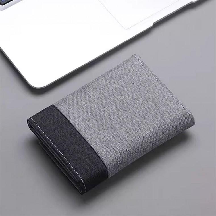 심플한 남성 반지갑 빈티지 캐쥬얼 캔버스 남성반 남자반 심플반 남학생 지반