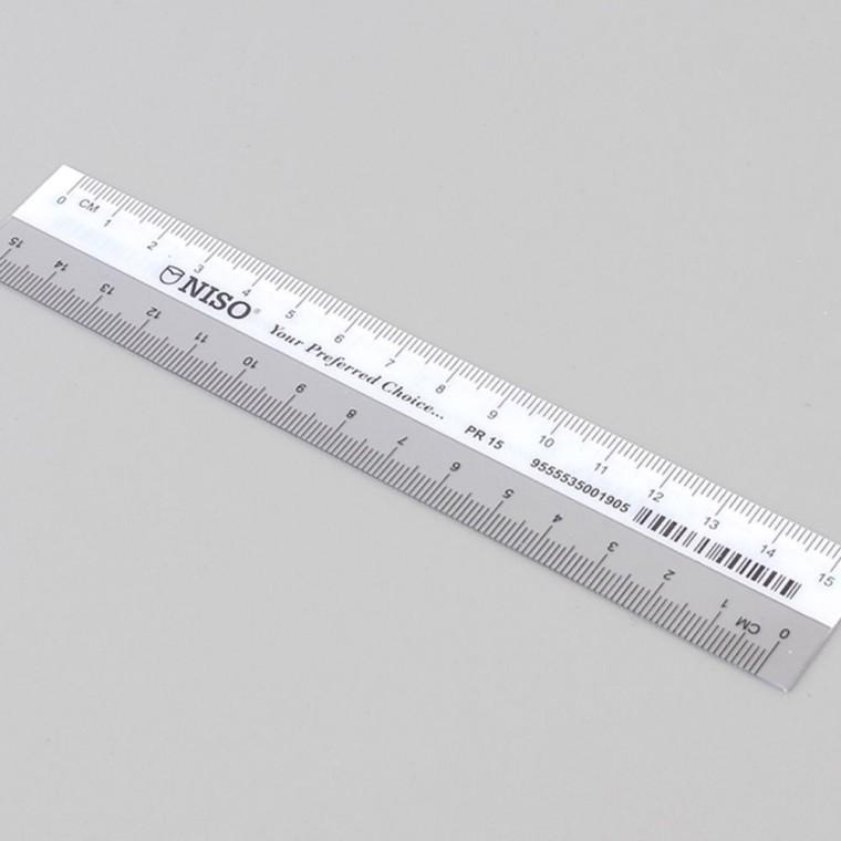 투명 직선자 30cm 휴대간편 학생 측정도구 직자 플라스틱 사무 눈금명확 제도 직자