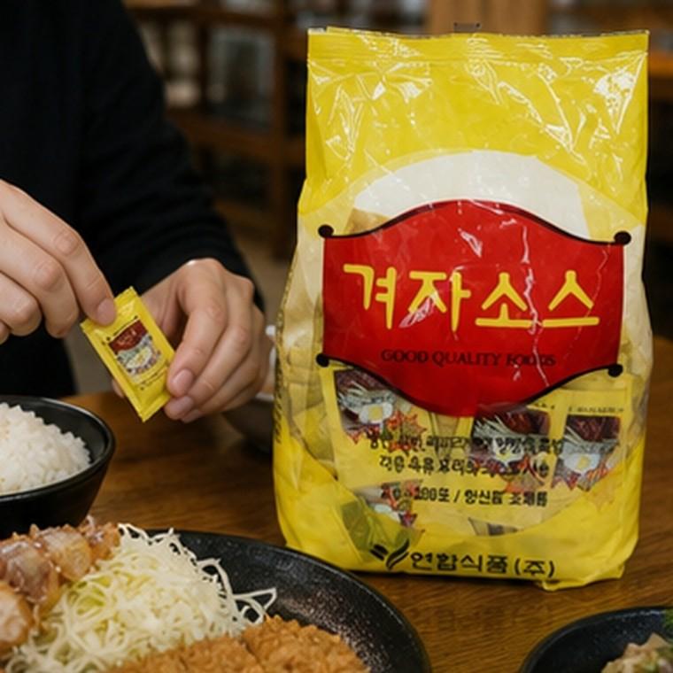 겨자소스 1회용 낱개포장 3g x 200개입 음식에 곁들이는 소포장