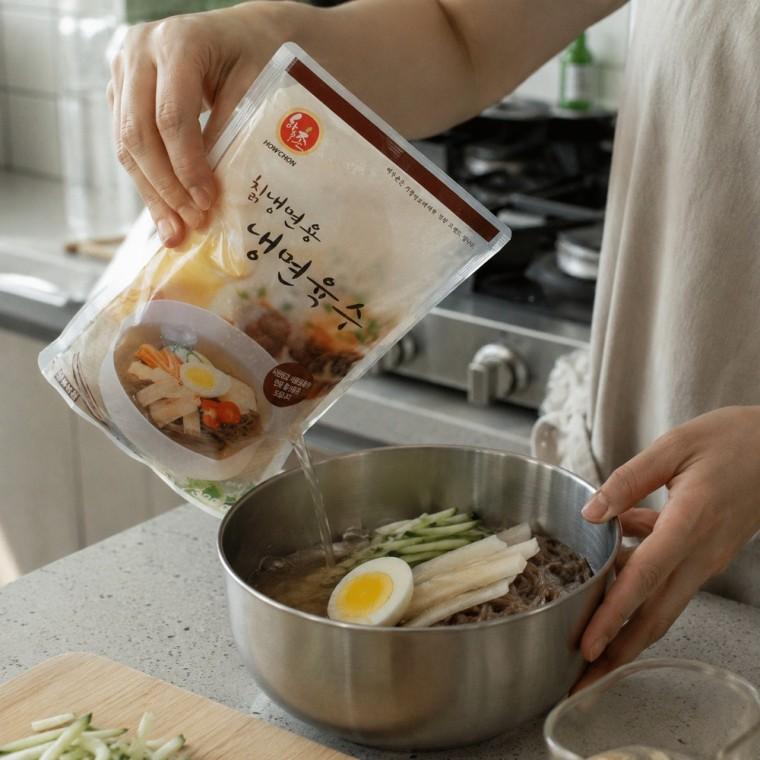 칡냉면육수 330g 간편조리 냉면 조리용 육수팩 냉면 만들기