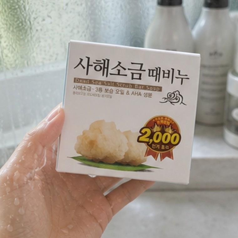사해소금 때비누 바디비누 스크럽 보습 AHA 성분 90g 목욕용