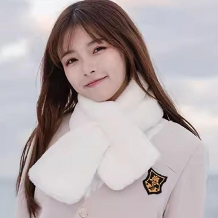 쁘띠 퍼 여자 겨울 머플러 숏 미니 귀여운 털 목도리 여성 토끼 털목도리 퍼목도리