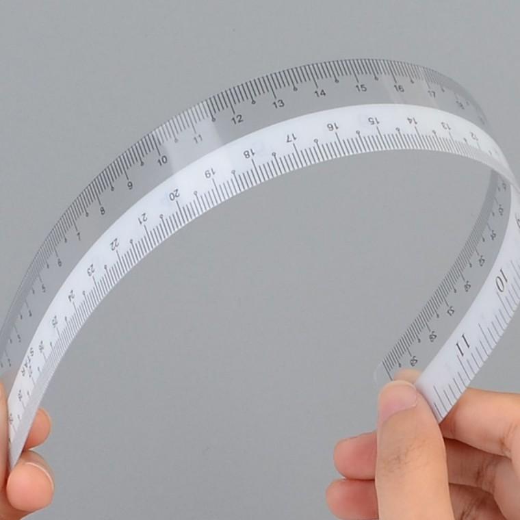 투명 직선자 30cm 제도 플라스틱 학생 눈금명확 휴대간편 사무 측정도구 직자