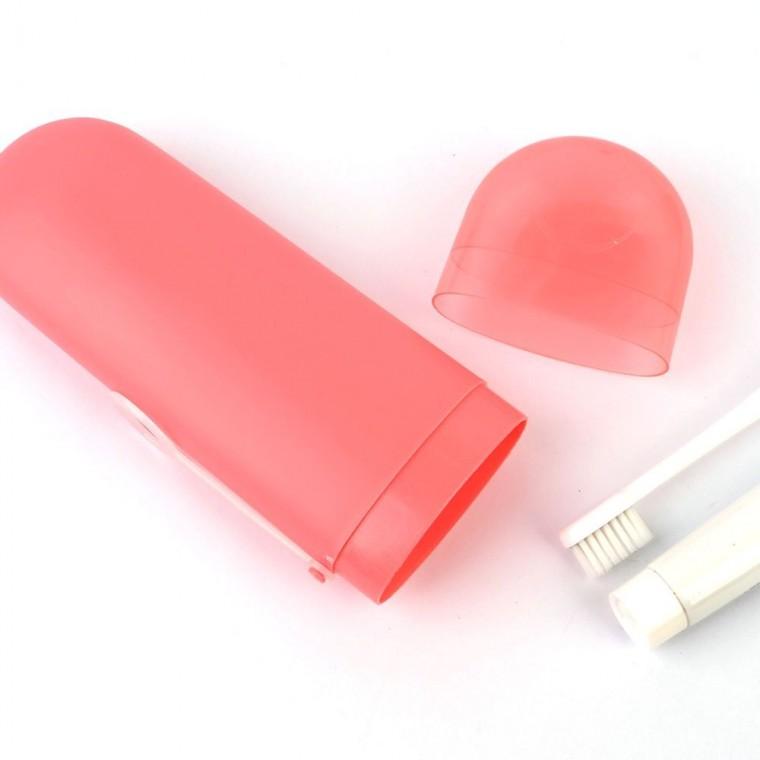칫솔꽂이 라운드 칫솔케이스 휴대용 치약함 플라스틱 원형 위생보관 여행