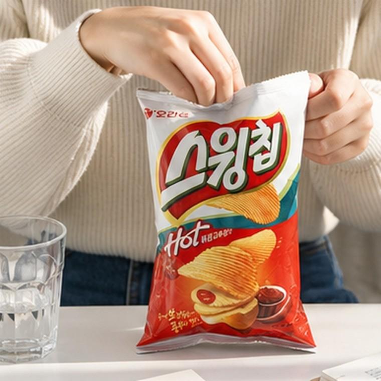 스윙칩 볶음 60g 봉지과자 간식 스낵