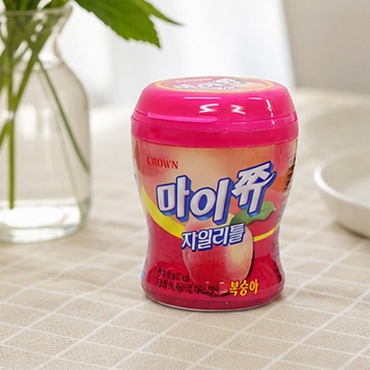 자일리톨 복숭아맛 용기형 캔디 휴대 간식 사무실 보관