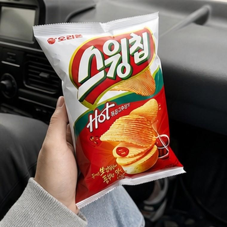 웨이브형 감자칩 볶음고추장맛 110g 바삭한 간식용 스낵