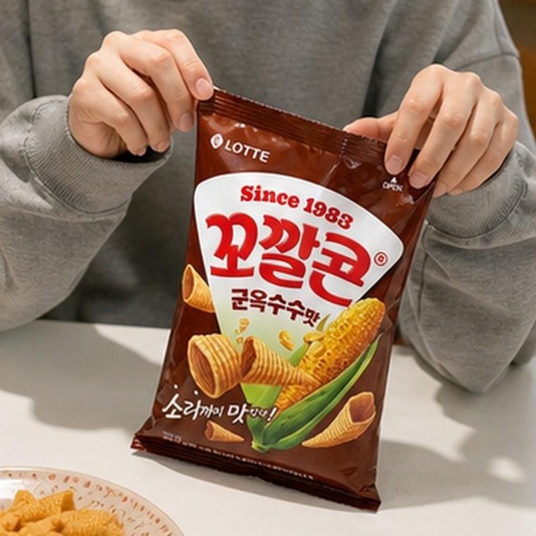 군옥수수맛 67g 과자 콘 모양 단품형 간식으로 섭취
