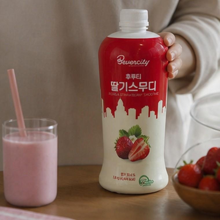 딸기스무디 상큼한 달콤한 소스 형태 1 8kg 스무디 쉐이크 아이스크림용