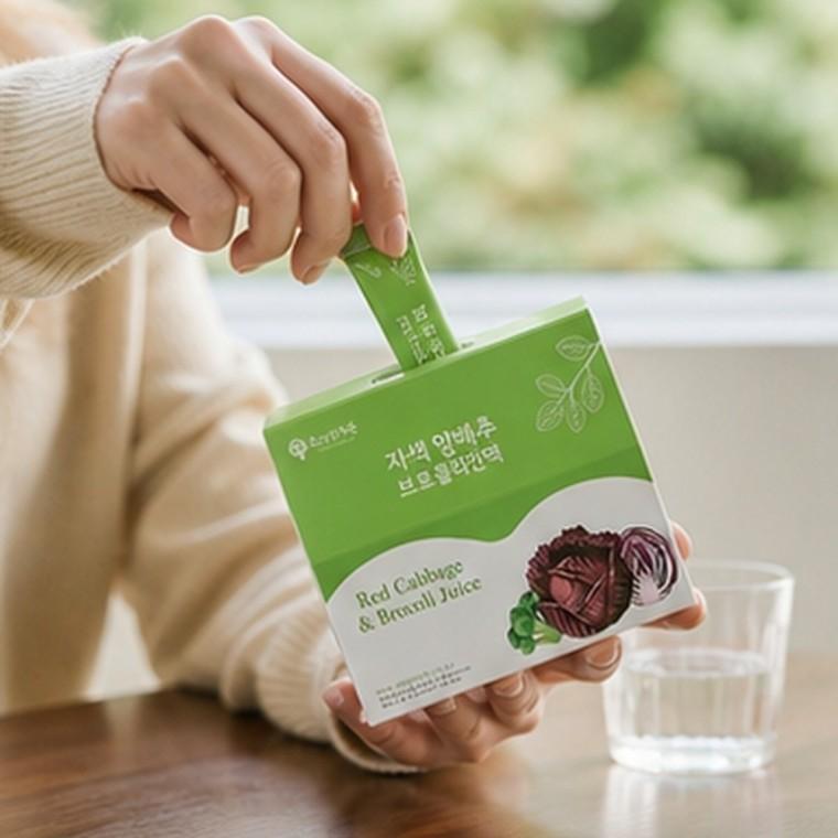 국내산 자색 양배추 브로콜리 진액 유기농 사과 액상차 90ml 일상